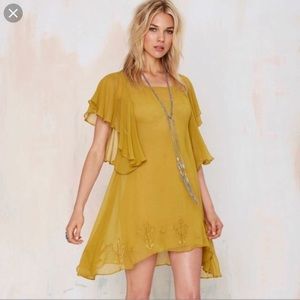 For Love and Lemons prickly Pear Chiffon dress